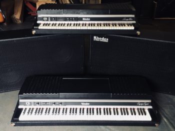 Two of our refurbished Fender Rhodes - 73 and an 88 suitcase